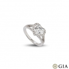 White Gold Heart Shaped Diamond Ring 1.25ct G/VVS2 White Gold Heart Shaped Diamond Ring 1.25ct G/VVS2